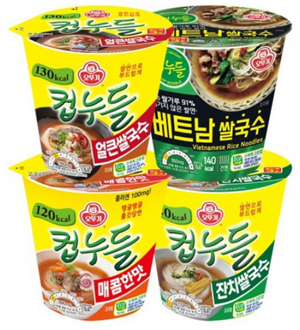 컵누들 매콤한맛 6개+베트남쌀국수 6개+잔치쌀국수 6개+얼큰쌀국수 6개, 24개