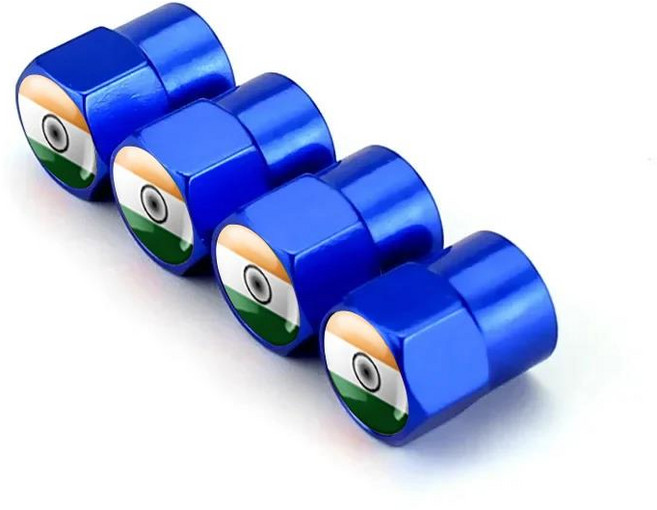 자동차 휠 타이어 밸브 캡 스템 피아트 스파이더 500 ABARTH 알베아 브라보 두카토 판다 세디시 인도 국기, 03 Blue