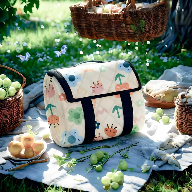 Fowod 피크닉매트 돗자리 방수 휴대용 두꺼운 접이식 매트, 노란색