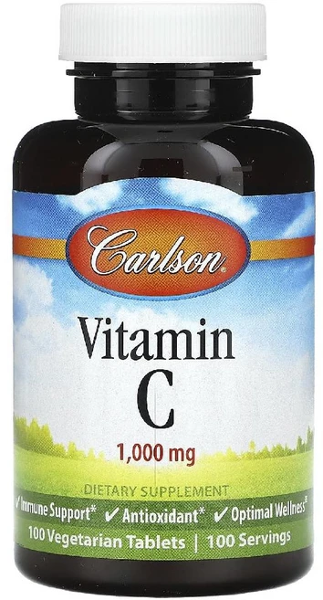 칼슨랩스 비타민 C 1000mg 베지테리안 타블렛, 1개, 100정 - 쿠팡