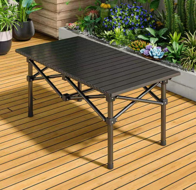 초경량 접이식 캠핑 테이블 휴대용 폴딩 아웃도어 피크닉 캠핑테이블, 블랙