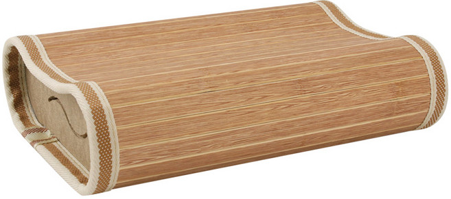 담양골 대나무 우드 땅콩 베개, 브라운