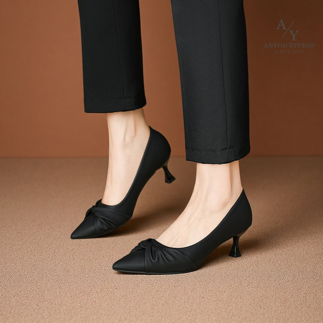 ANYOU 여성 하이힐 5cm 단화 구두 정장 오피스룩 추천 여자 오피스 하이힐