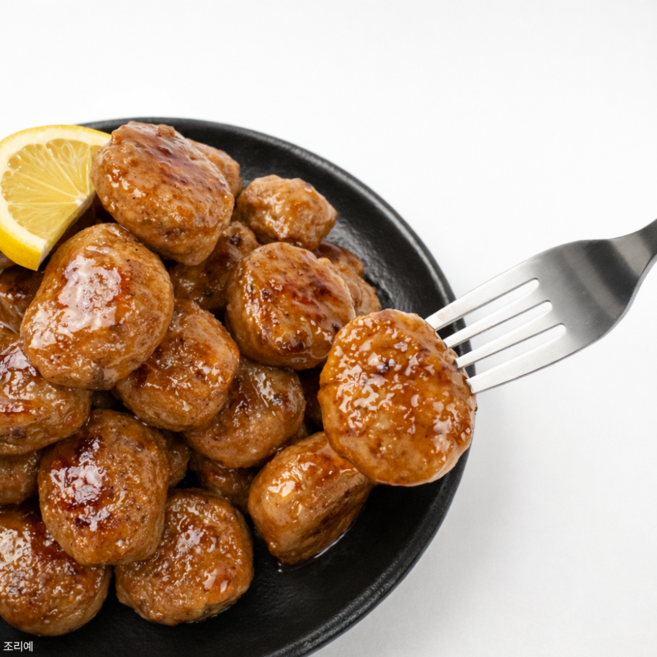 1+1 홀리닭 국내산 한돈 소고기 고단백질 육향가득 고기완자 떡갈비맛 저당 미트볼 450g, 2개