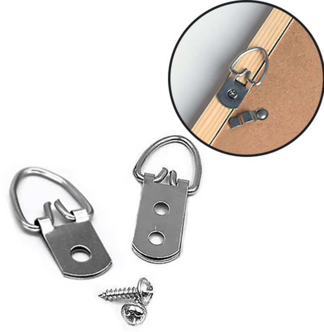 도나토르 원홀 투홀 링 액자고리 6p, 1세트, 실버