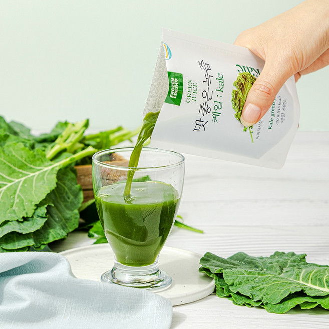 (프로즌프레시) 맛 좋은 녹즙 케일즙 120ml 착즙 클린주스 20팩, 1개