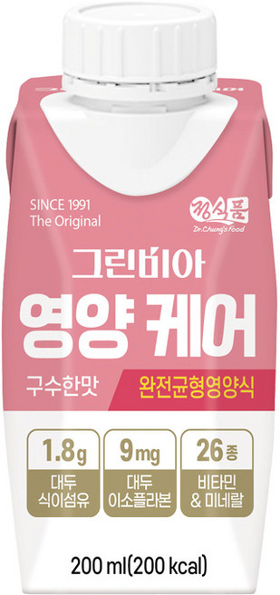 그린비아 영양케어 구수한맛 완전균형영양식, 200ml, 12개