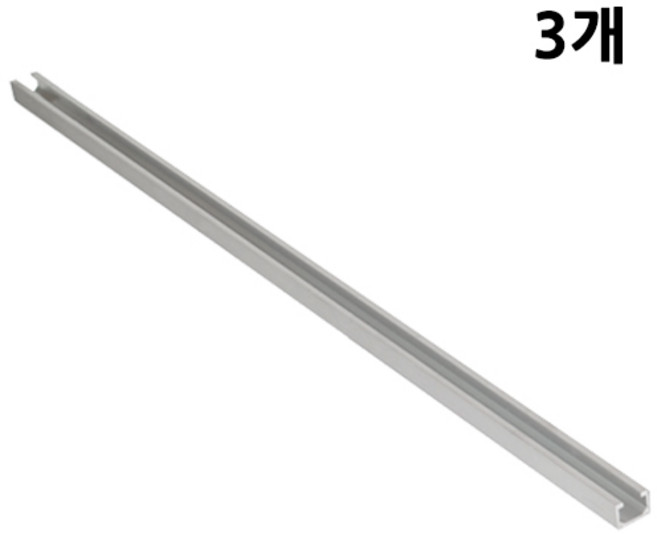 선반나라 플랫 액자레일 1 m, 실버, 3개