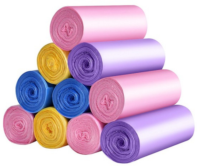 平口垃圾袋 45*50cm 塑膠袋 黑色 寵物拾便袋 清潔袋, 1個, 平口45*50 紫色 單卷價