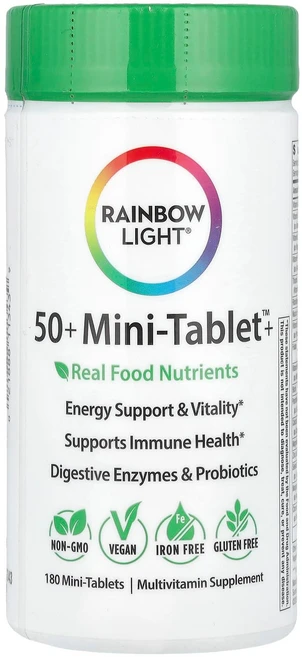 Rainbow Light 50+ 미니 정제™+ 정제 180정 Light (레인보우 라이트) - 쿠팡