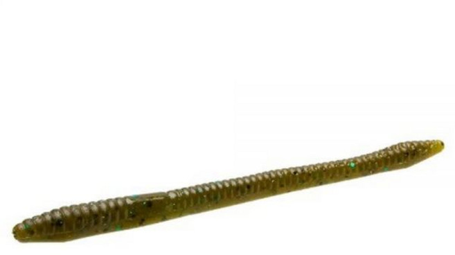 Zoom Bait Finesse 벌레 미끼 20개 팩 (그린 펌킨 그린 12.4cm(4.75인치)), 그린 호박 그린