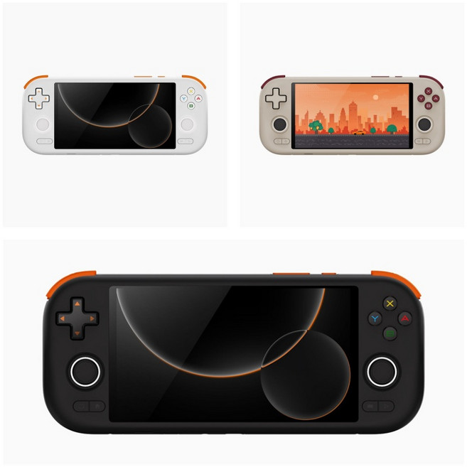 [LAVENTICA]Mangmi AIR X안드로이드14 레트로 게임기 5.5인치 5000mAh용량 1080P IPS 10 터치 스크린, 기본 4+64 게임 없음, 화이트