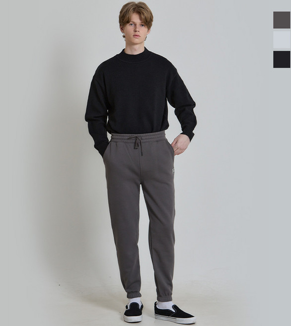 [더블유스탠다드(W STANDARD)] 헤비 기모 와이드 조거 팬츠