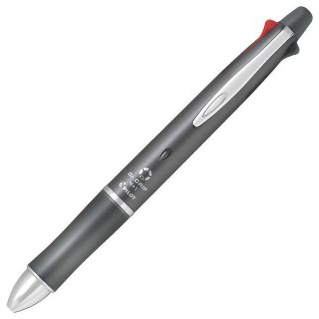 PILOT 百樂 Dr.GRIP 4+1 多功能筆 - 舒適握感 四色原子筆加自動鉛筆, 灰/GY, 1個
