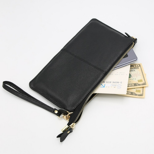 미쓰백 퍼스널 남여공용 소가죽 빅 파우치 여행용 미니 가죽 지갑 스트랩 가방