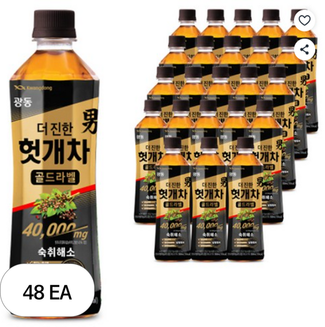광동 더 진한 헛개차 골드라벨, 48개, 500ml
