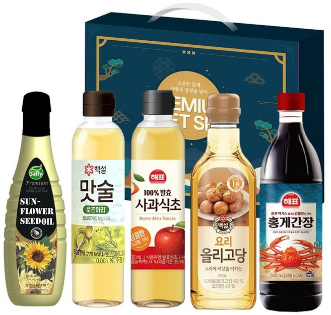 설 추석 해표 정성5호 프리미엄 종합 선물세트 만능 맛간장 홍게간장, 1세트