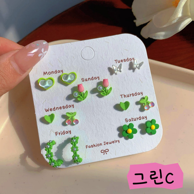 <LCLC_Korea 단독 Made > S925 은침 알러지방지 데일리 귀걸이세트