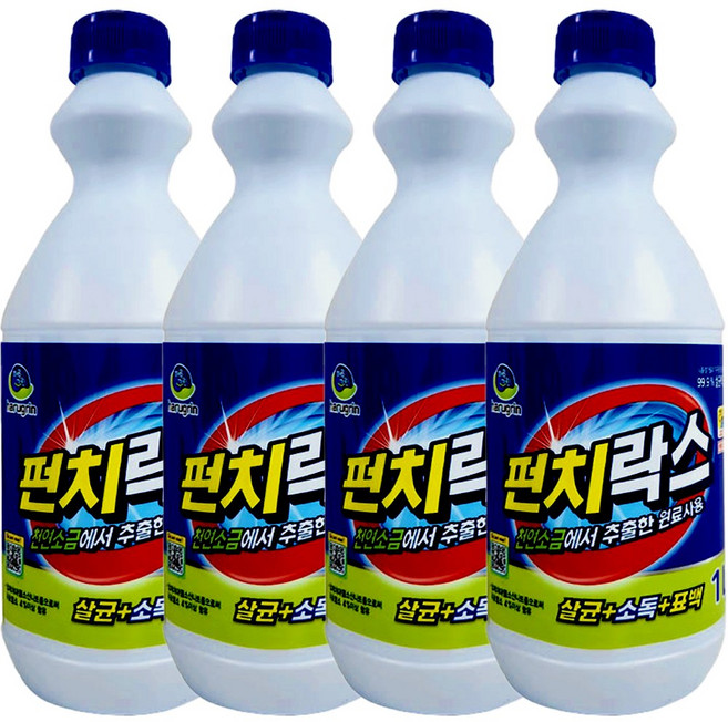 하루그린 살균 표백 청소 펀치락스, 4개, 1L