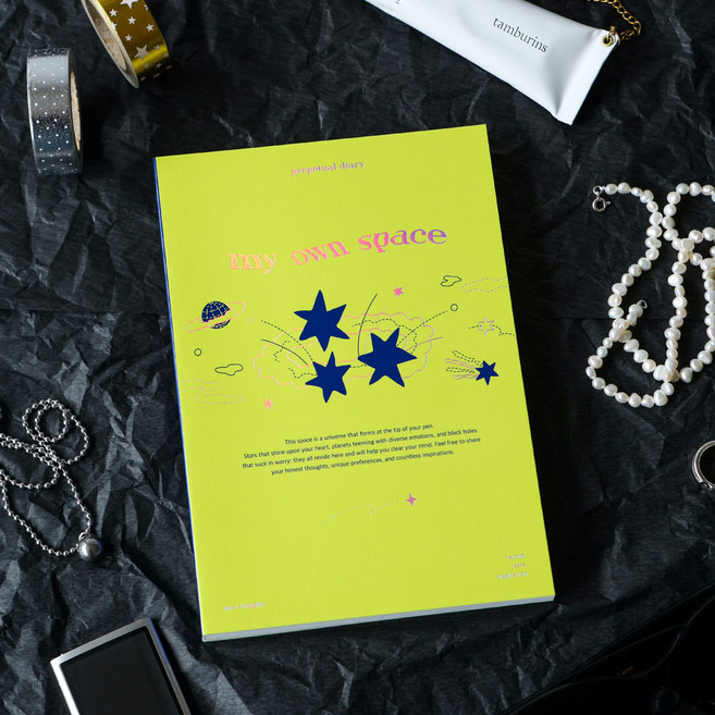 space 22년다이어리 My 행성 데일리다이어리 (만년형) 별 데일리리포트 아젠다다이어리 own 다꾸 위클리플래너 다이어리 우주 2022다이어리, 02 Black