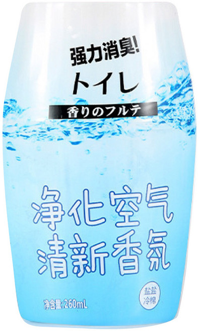 廁所用空氣清新劑 強力消臭 淨化空氣 清新香氛, 1個, 260ml, 平靜海洋