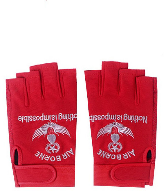 유격 공수 스포츠 반장갑 - 등산 서바이벌 싸이클, 빨강, 1개