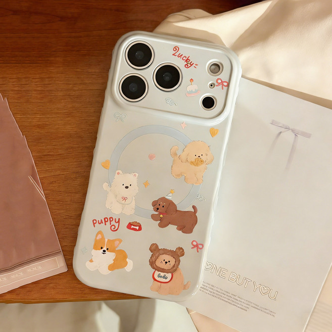 아이폰 17 16 15 프로 프로맥스 맥세이프 낙상 방지 핸드폰케이스 귀여운 강아지
