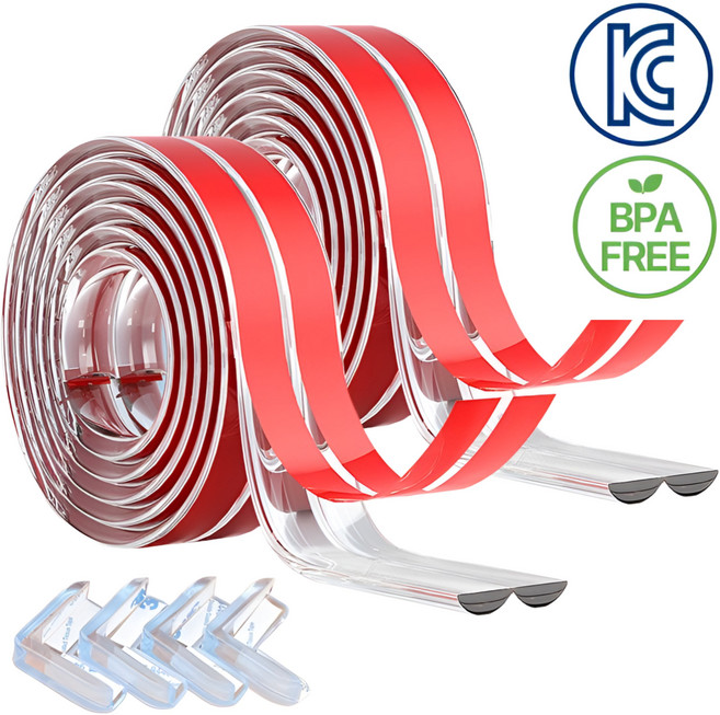 온살림 잘라쓰는 투명 모서리 보호대 2M 대용량, 2개