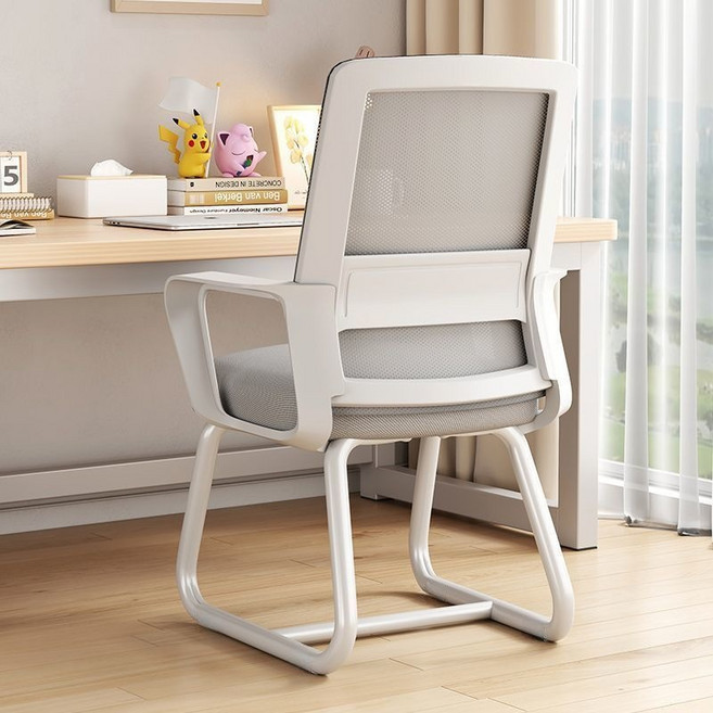 Tixpra 사무용 인체공학 컴퓨터 의자 바른 자세 학습의자, 1개, 화이트+그레이