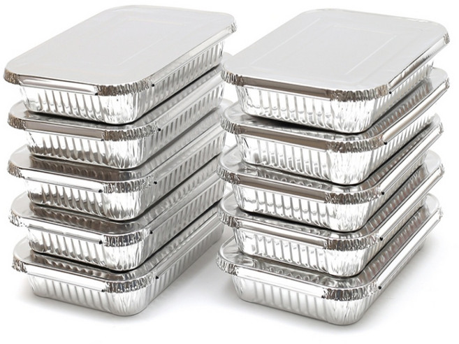 브리즈나래 은박도시락 10개입 18x14cm 일회용