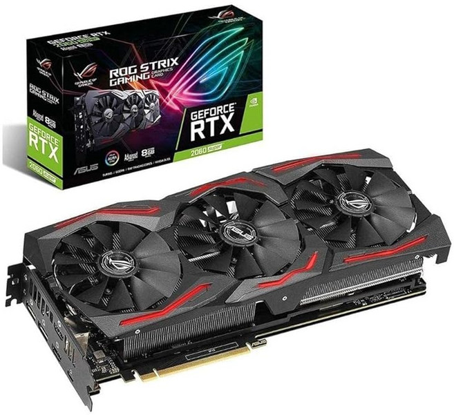 ASUS ROG STRIX GeForce RTX 2060 슈퍼 어드밴스 오버클럭 8G GDDR6 HDMI DisplayPort USB Type-C 게임 그래픽 카드, 상세페이지 참조