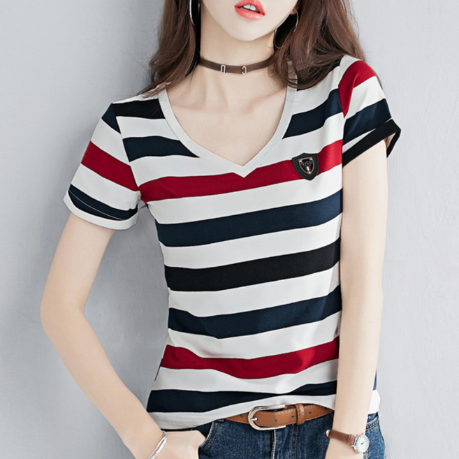 로렌미 셀튼 스트라이프 반팔티 S25SMT032501