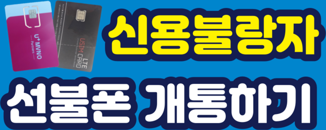 신용불량 선불폰 개통하기, L망(LG유심), 1개