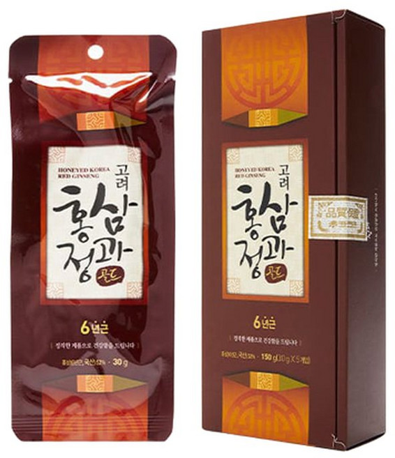 직영 대동고려삼 6년근 고려홍삼정과골드세트(30g x 5개입)통홍삼 영양성분 그대로, 30g, 1세트