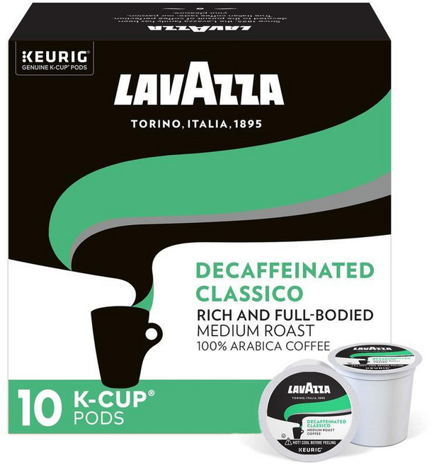 Lavazza 라바짜 클래시코 디카페인 커피 K컵 10개입, 라바짜 캡슐 커피 k컵 큐리그 클라시코 디카페인 10개, 1개