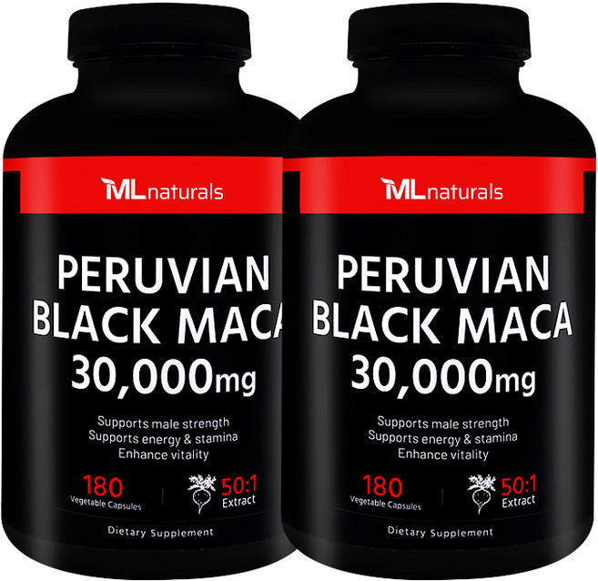 My Life [미국빠른직구] 마이라이프 내추럴스 페루비안 블랙 마카 30 000 mg, 180정, 2개