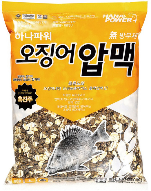 하나파워 바다낚시 감성돔 밑밥 보리 오징어 압맥 원투 미끼 집어제, 12개