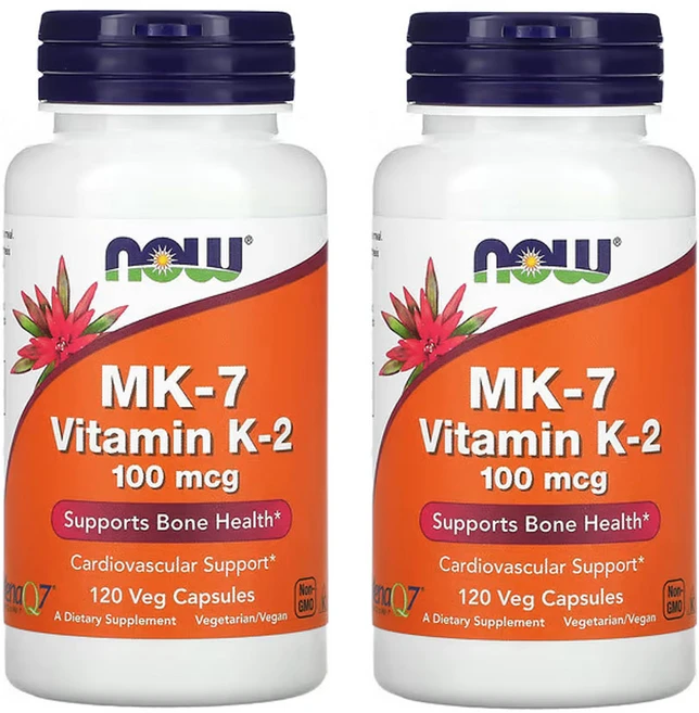 나우푸드 MK-7 비타민 K-2 100mcg 식물성 캡슐, 2개, 120정 - 쿠팡