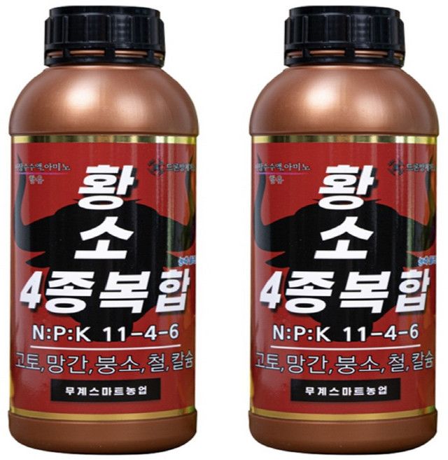 무계 황소 4종 복합 식물 액상 영양제 1L, 2개