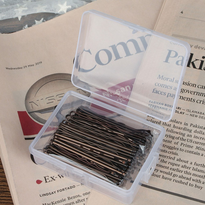 캔디플래닛 100개 기본 베이직 실핀 대용량 머리핀 케이스