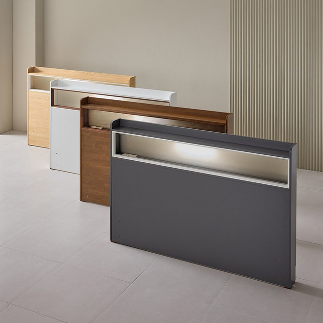 몬트디자인 보니타 침대 헤드보드 LED 슈퍼싱글 퀸 라인형 4colors, 월넛