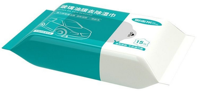 汽車玻璃除油膜濕巾, 1個, 油膜濕巾（3包45片）