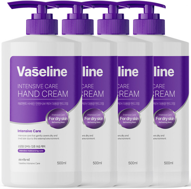 메르헨트 바세린 인텐시브 핸드크림 500ml x 4개 핸드로션 고보습 퍼퓸 향좋은