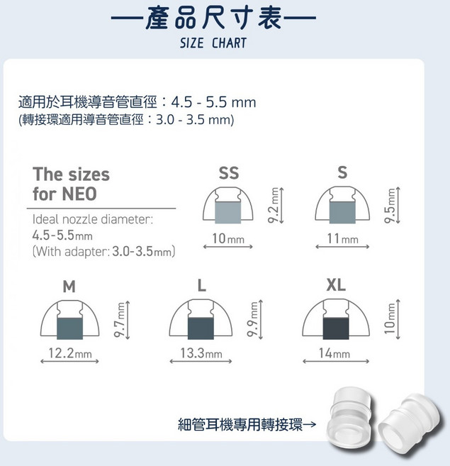 SpinFit NEO CP100矽膠耳塞 專利3D軸 全新升級款 五種尺寸 公司貨, 1個