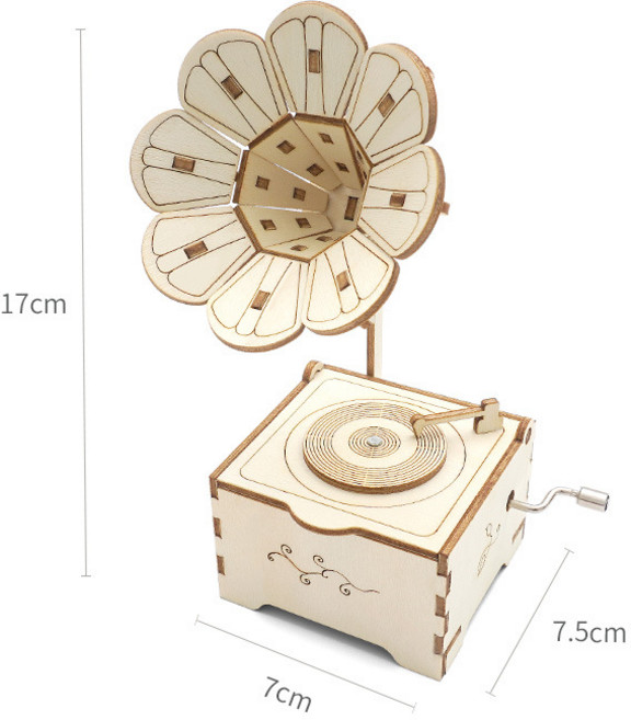 STEAM 빈티지 오르골 축음기 만들기 R-55 과학 DIY 오토마타, 빈티지 오르골 축음기 만들기 (단품)