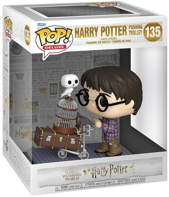 Funko Pop Deluxe: 해리 포터 20주년 기념 - 푸싱 트롤리 수집용 비닐 피규어 선물 아이디어 공식 상품 어린이 및 성인용 장난감 판타지 팬 385269, Funko Pop Deluxe: 해리 포터 20주년 기