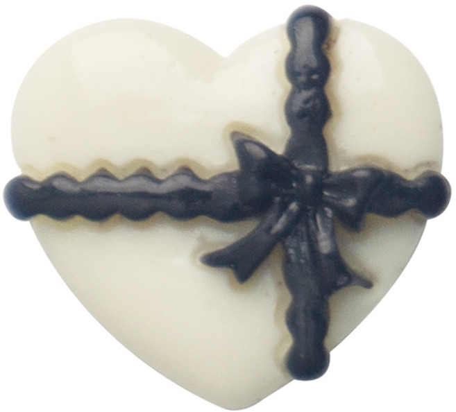 윌비 신발 실내화 장식 액세서리 클립온 꾸미기 파츠 (Y그룹), 1개, 버튼 리본 하트 크림