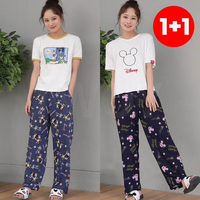 투와이 디즈니 남성 여성 아이스 바지 2장 세트 2810S (잠옷/홈웨어)