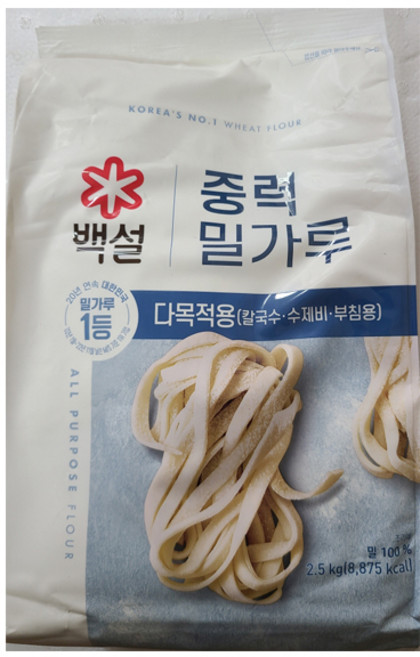 CJ제일제당 백설 박력1등 밀가루 1kg x5개, 5개