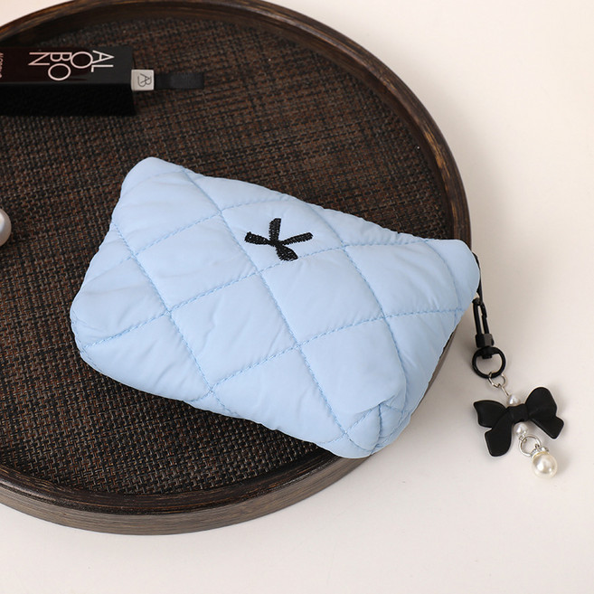 에브리샤인 휴대용 리본 퀄팅 다용도 파우치